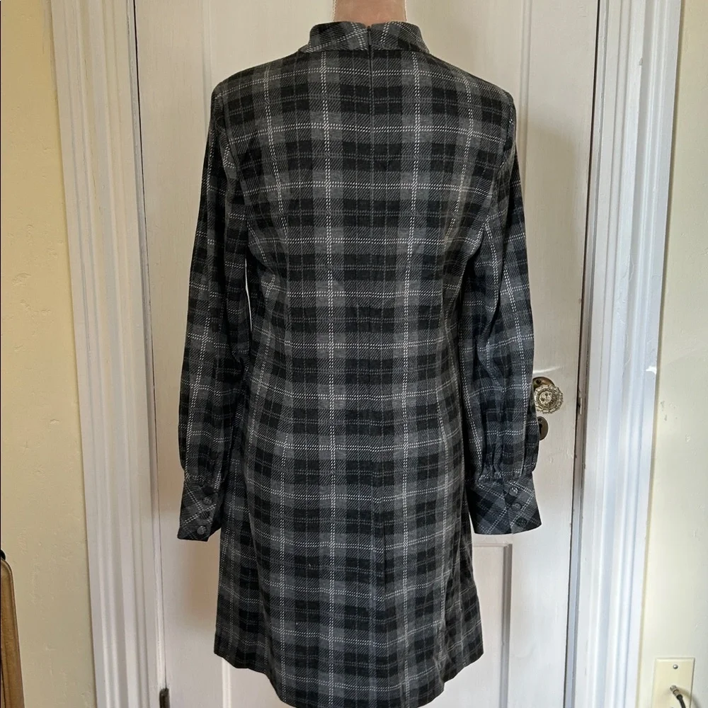 New Calvin Klein Gray Plaid Dress - Picture 4 of 6